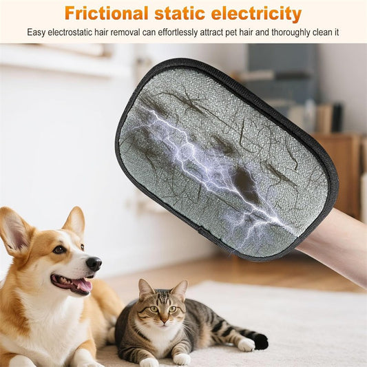 NEW Electrostatic Pet Hair Removal Glove Brush - Reusable Pet Grooming Glove