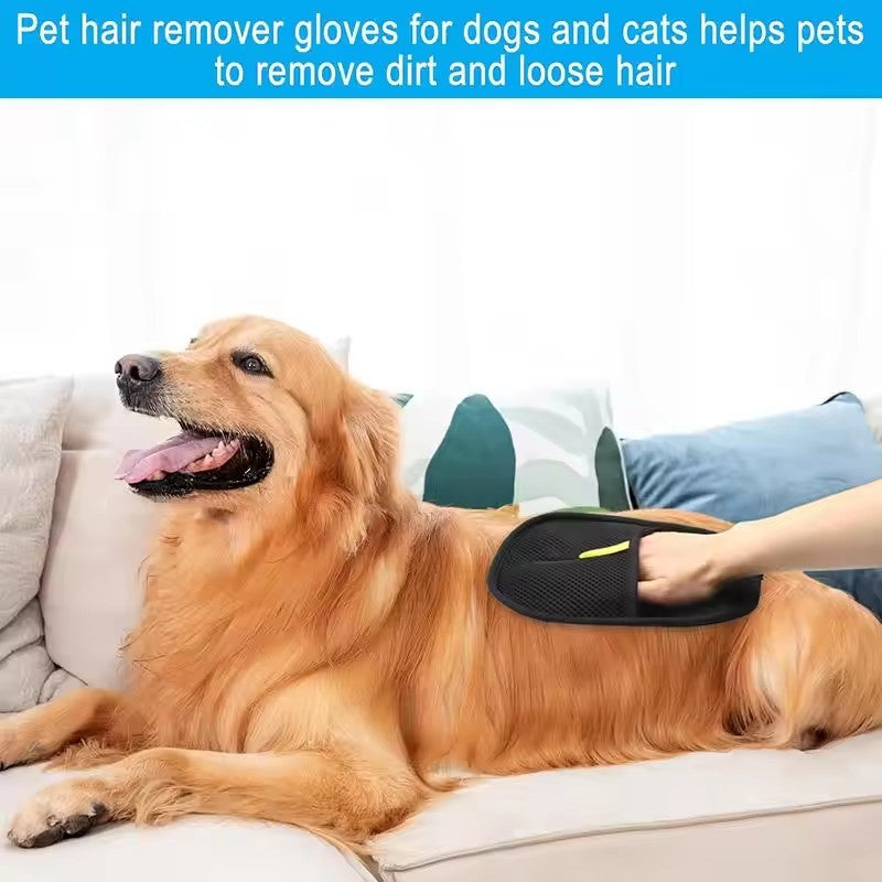 NEW Electrostatic Pet Hair Removal Glove Brush - Reusable Pet Grooming Glove
